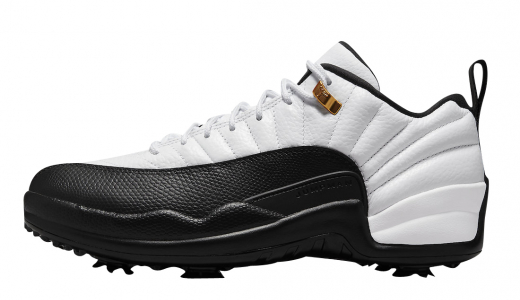 Air Jordan 12 Low Golf Taxi White/Black-Metallic Gold DH4120-100