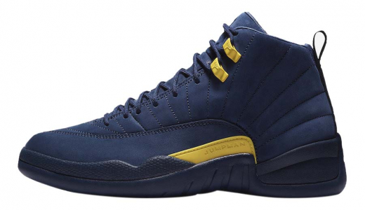 Air Jordan 12 Michigan College Navy/Amarillo BQ3180-407