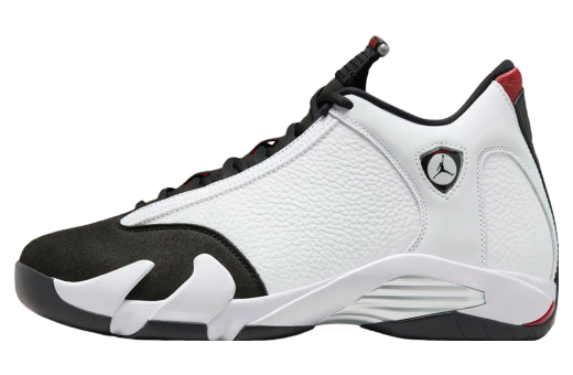 Air Jordan 14 Black Toe 2024 White/Black-Varsity Red-Metallic Silver 487471-160