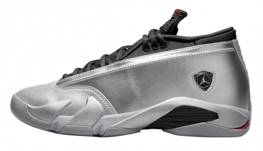 Air Jordan 14 Low WMNS Metallic Silver Metallic Silver/Fire Red-Wolf Grey-Black DH4121-060