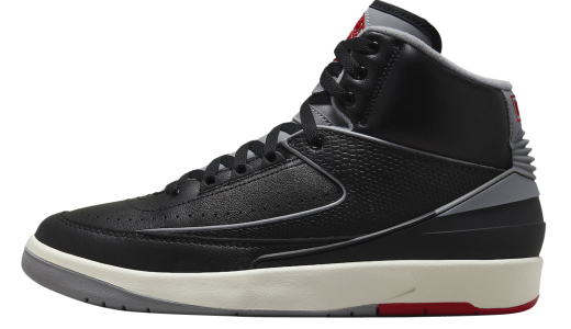 Air Jordan 2 Black Cement Black/Cement Grey-Fire Red-Sail DR8884-001