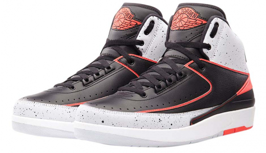 Air Jordan 2 GS Infrared 23 Black/Infrared 23-Pure Platinum-White 395718-023