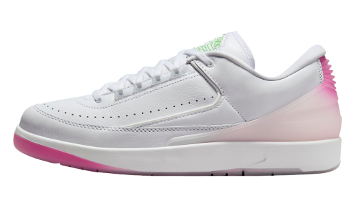 Air Jordan 2 Low Cherry Blossom White/Playful Pink-Cacao Wow-Green Strike FQ3228-100