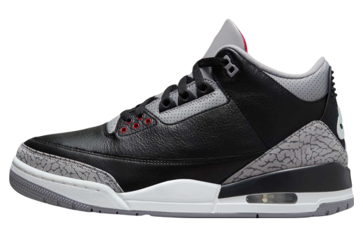 Air Jordan 3 Black Cement 2024 Black/Fire Red-Cement Grey-Sail DN3707-010