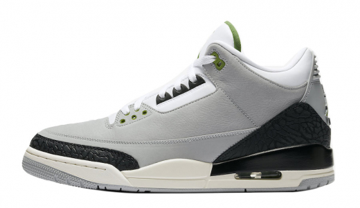 Air Jordan 3 Chlorophyll Light Smoke Grey/Chlorophyll-Black-White-Sail 136064-006