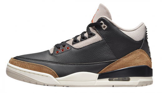 Air Jordan 3 Desert Elephant Black/Rush Orange-Fossil Stone-Sail CT8532-008