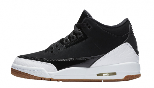 Air Jordan 3 GS Black Gum Black/White-Gum Brown 441140-022