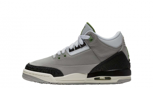 Air Jordan 3 GS Chlorophyll Light Smoke Grey/Chlorophyll-black-white 398614006