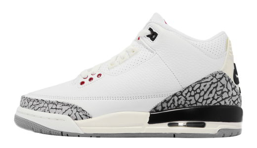 Air Jordan 3 GS White Cement Reimagined Summit White/Fire Red/Black/Cement Grey DM0967100