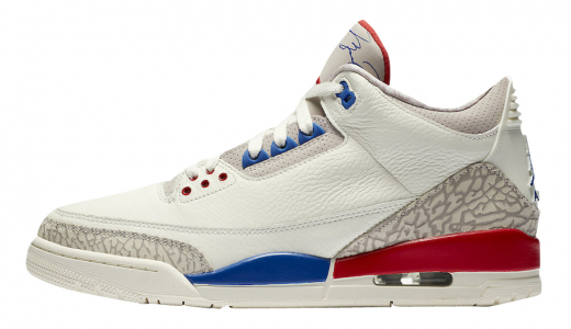 Air Jordan 3 International Flight Sail/Sport Royal-Light Bone-Fire Red 136064-140