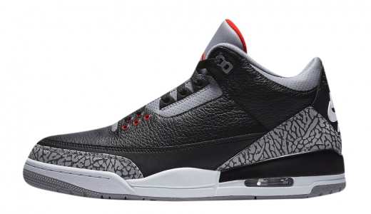 Air Jordan 3 Retro OG Black Cement 2018 Black/Cement Grey/White-Fire Red 854262-001