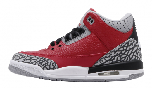 Air Jordan 3 SE GS Unite (Red Cement Chicago All Star) Fire Red/Fire Red-cement Grey-black CQ0488600