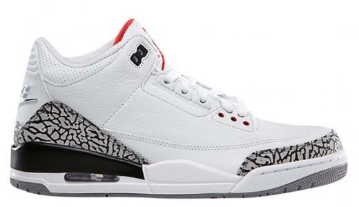 Air Jordan 3 White Cement 88 White / Fire Red - Cement Grey - Black 580775160