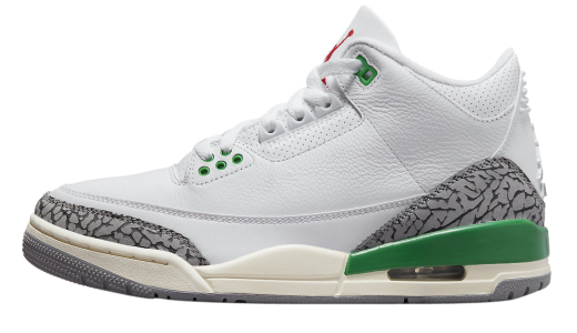 Air Jordan 3 WMNS Lucky Green White/Varsity Red-Lucky Green-Cement Grey-Anthracite-Sail CK9246-136