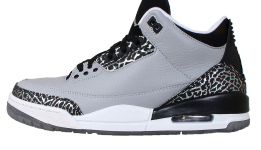 Air Jordan 3 Wolf Grey Wolf Grey / Metallic Silver - Black - White 136064004