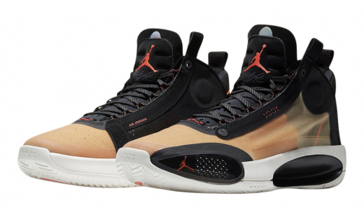 Air Jordan 34 Amber Rise Amber Rise/Black-Sail-Metallic Silver AR3240-800