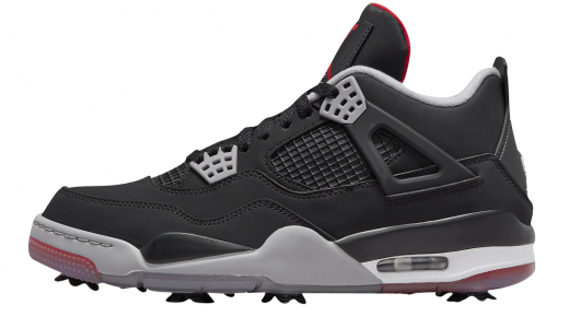 Air Jordan 4 Golf Bred Black/Fire Red-Cement Grey-White CU9981-002