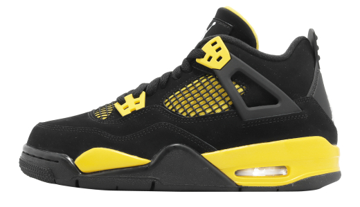 Air Jordan 4 GS Thunder 2023 Black/White-tour Yellow 408452017