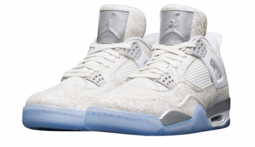 Air Jordan 4 Laser White / Chrome - Metallic Silver 705333105