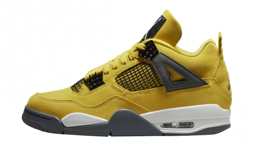 Air Jordan 4 Lightning 2021 Tour Yellow/White-Dark Blue Grey CT8527-700