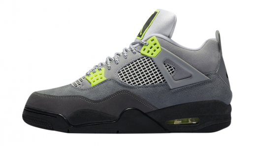 Air Jordan 4 Neon Cool Grey/Volt-Wolf Grey-Anthracite CT5342-007