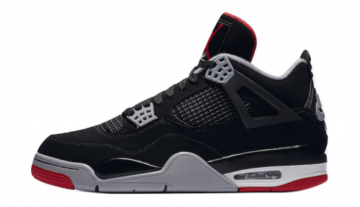 Air Jordan 4 OG Bred 2019 Black/Cement Grey-Summit White-Fire Red 308497-060