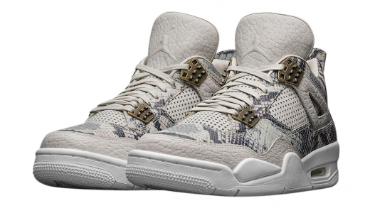 Air Jordan 4 PRM Snakeskin Light Bone / White - Pure Platinum - Wolf Grey 819139030