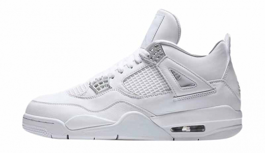 Air Jordan 4 Pure Money 2017 White / Metallic Silver - Pure Platinum 308497-100