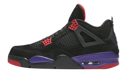 Air Jordan 4 Raptors Drake PE Black/University Red-Court Purple AQ3816-056