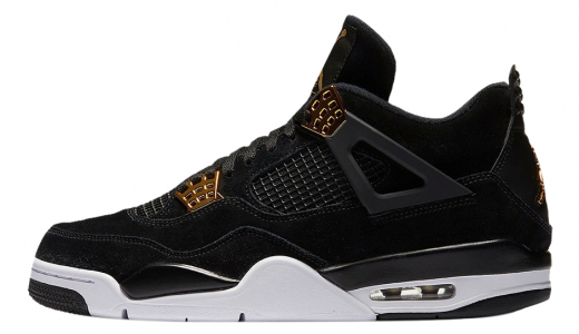 Air Jordan 4 Royalty Black / Metallic Gold - White 308497-032