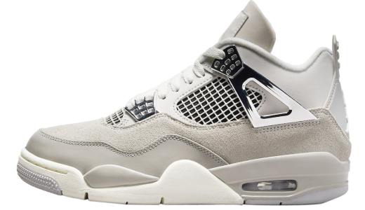 Air Jordan 4 WMNS Frozen Moments Light Iron Ore/Sail-Neutral Grey-Black-Metallic Silver AQ9129-001