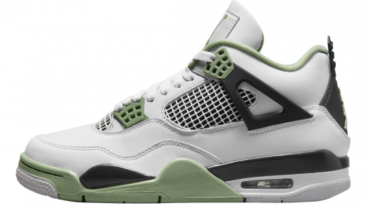 Air Jordan 4 WMNS Oil Green (Seafoam) White/Seafoam-Dark Ash-Neutral Grey AQ9129-103