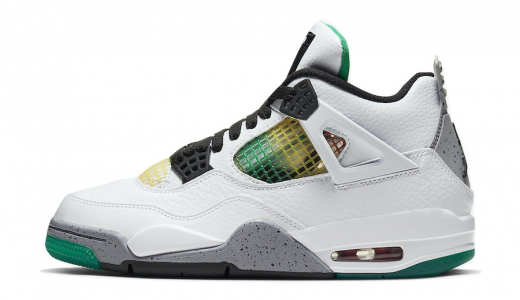 Air Jordan 4 WMNS Rasta Carnival White/University Red-Lucid Green-Black AQ9129-100