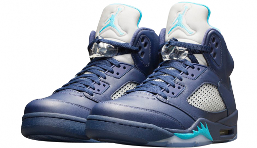 Air Jordan 5 GS Midnight Navy Midnight Navy/Turquoise Blue-White 440888-405