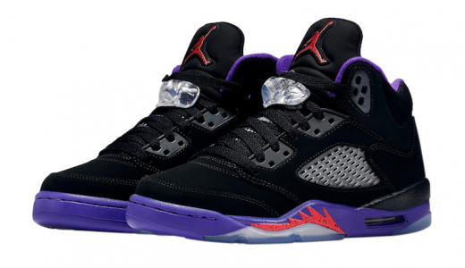 Air Jordan 5 GS Raptors Black / Ember Glow - Fierce Purple 440892-017