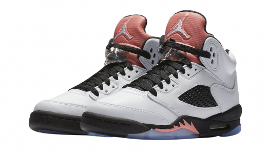 Air Jordan 5 GS Sunblush White/Sunblush-Black 440892-115