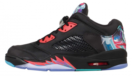 Air Jordan 5 Low Chinese New Year 2016 Black / Bright Crimson - Beta Blue - Black 840475060