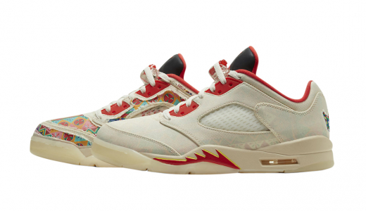 Air Jordan 5 Low Chinese New Year 2021 Sail/Chile Red-Opti Yellow-Pearl White DD2240-100