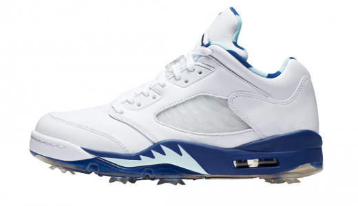 Air Jordan 5 Low Golf Wing It White/Topaz Mist-Celestial Gold-Deep Royal CW4206-100