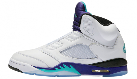 Air Jordan 5 NRG Fresh Prince White/Grape Ice-Black-New Emerald AV3919-135