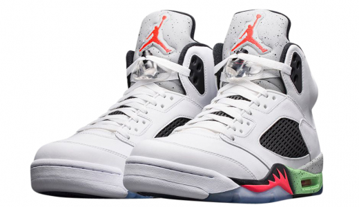 Air Jordan 5 Pro Stars White / Infrared 23 - Light Poison Green - Black 136027115