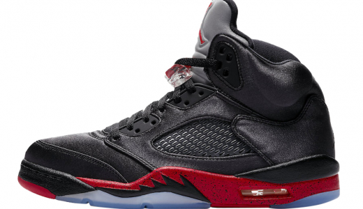 Air Jordan 5 Satin Bred Black/University Red 136027-006