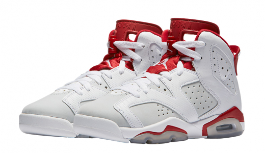 Air Jordan 6 GS Alternate White/Gym Red-Pure Platinum 384665-113