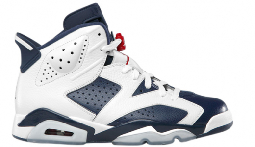 Air Jordan 6 Olympic White/Midnight Navy-Varsity Red 384664-130