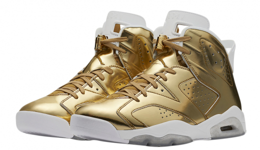 Air Jordan 6 Pinnacle Metallic Gold Metallic Gold / White 854271-730