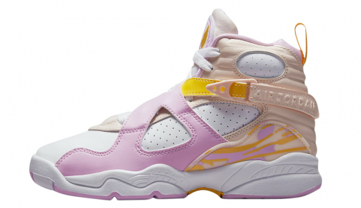 Air Jordan 8 GS Arctic Punch Orange Pearl/White-University Gold-Light Arctic Pink 580528-816