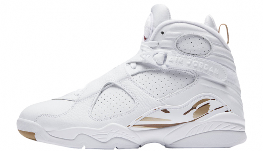 Air Jordan 8 OVO White White/Metallic Gold-Varsity Red-Blur AA1239-135