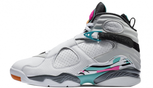 Air Jordan 8 South Beach White/White-Turbo Green-Multi-Color 305381-113