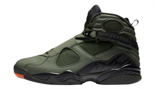 Air Jordan 8 Take Flight Sequoia / Black - Wolf Grey - Max Orange 305381-305