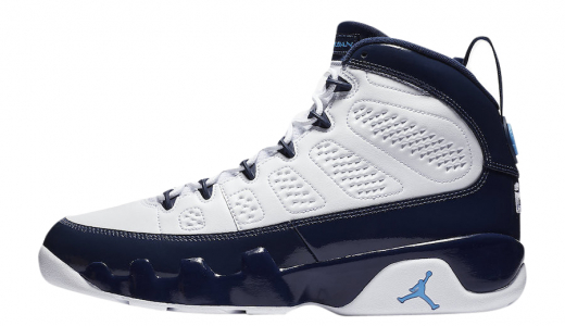 Air Jordan 9 UNC White/University Blue-Midnight Navy 302370-145